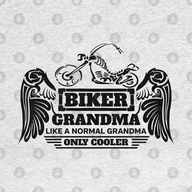 Biker Grandma Like Normal Only Cooler Skeleton Bike Wings by EPDROCKS